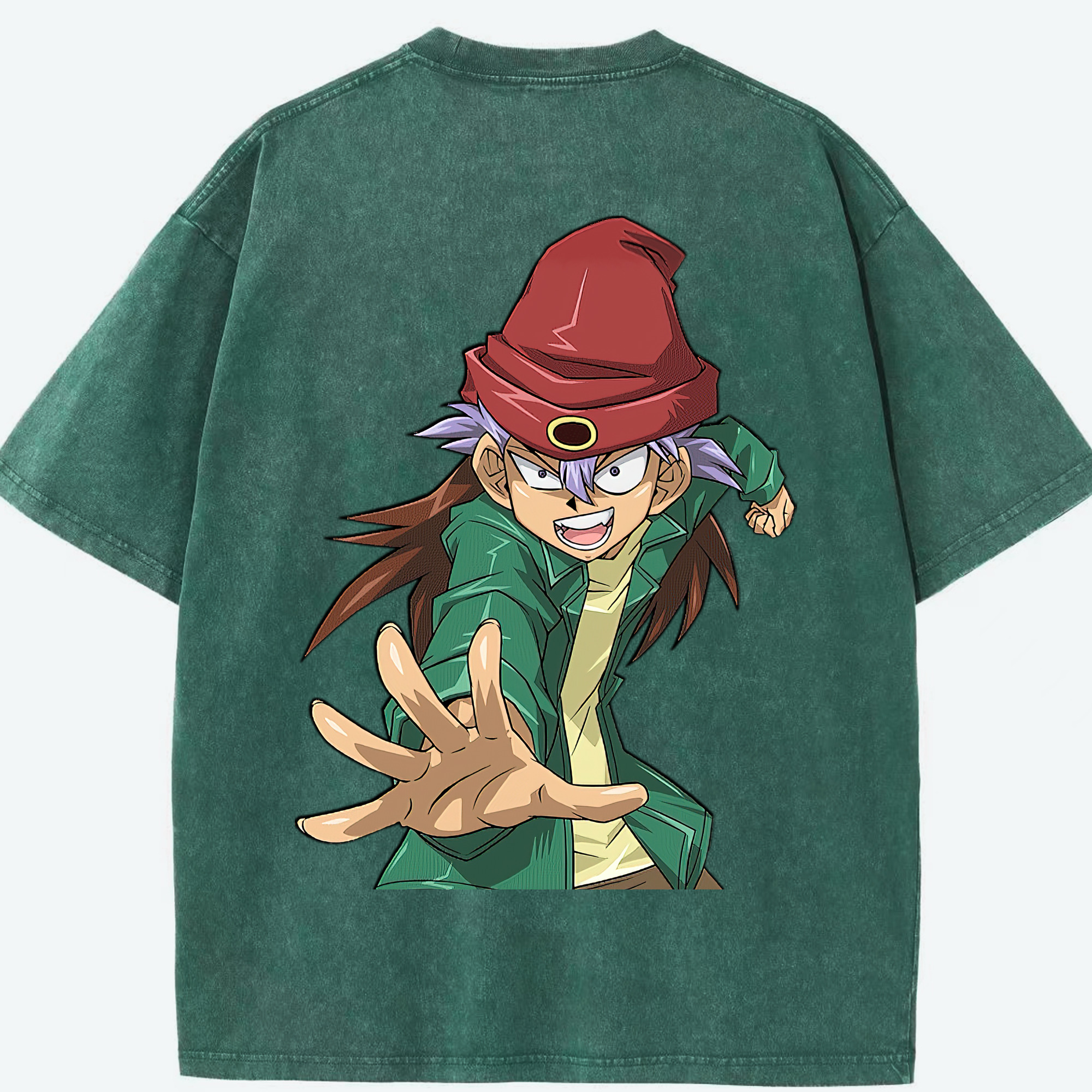（画像用） 遊☆戯☆王 Yu-Gi-Oh! 綿100% ヴィンテージ風 半袖Tシャツ（背面プリント）